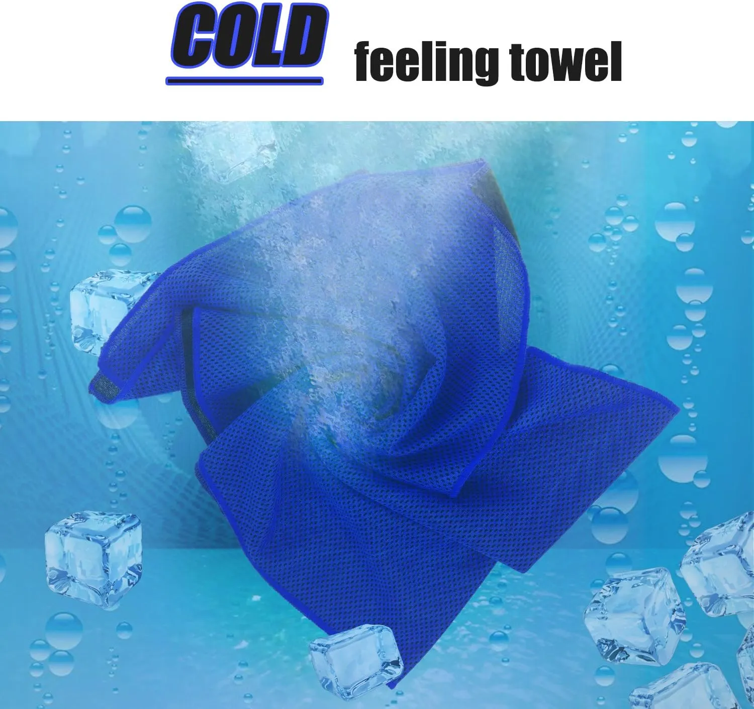 Biange Cooling Towels (40"x 12", Pack of 30) for Neck and Face, Cold Towel for Hot Weather, Sports, Workout, Fitness, Gym, Yoga, Golf, Pilates, Travel, Camping & More