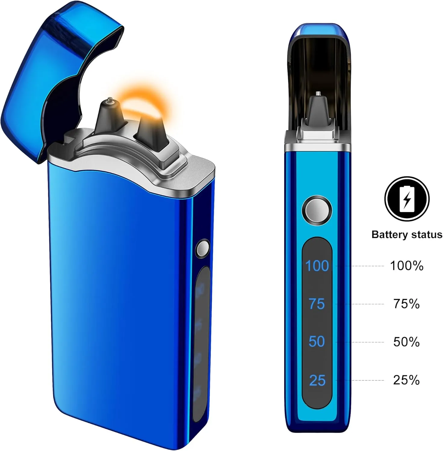 Big Arc Lighter Magical “Flame” USB Rechargeable Plasma Electric Cool Lighter (Blue)