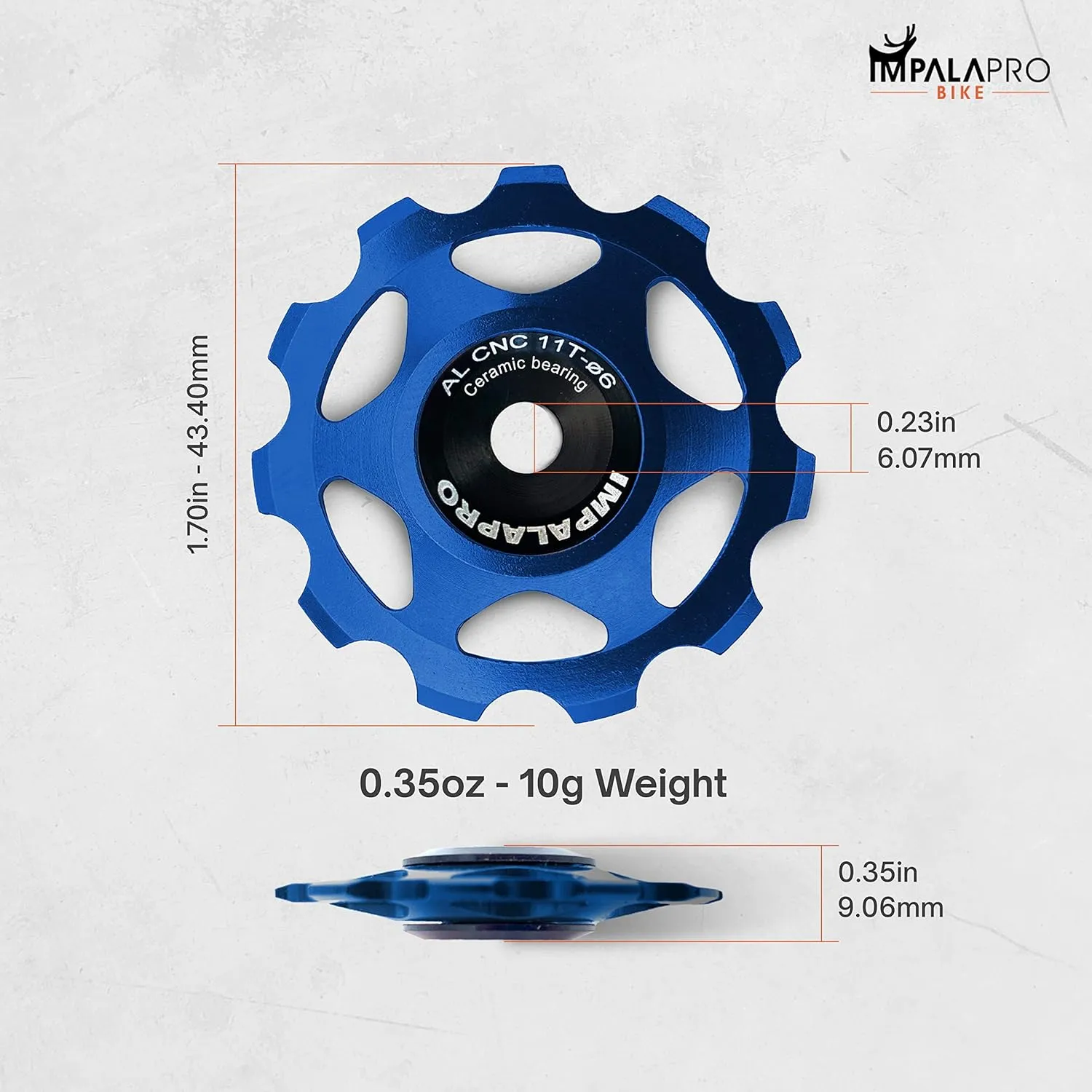 Bike Set of 2 Ceramic Jockey Wheels 11t - Derailleur Pulley - Shimano Jockey Wheels 11 Speed - Sram Pulley
