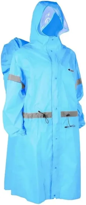 BlueField Unisex Reflective Outdoor Backpack Raincoat Rain Cover One-piece Rain Poncho Cape Jacket for Hiking Camping Cycling