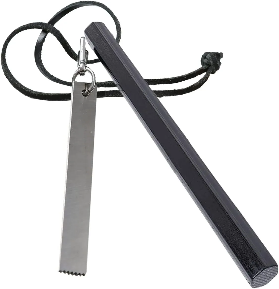 BSGB Fire Starter 1/2” Diagonal Length Hexagon Fire Steel 3“ or 6”Lengths 20,000  Strikes Survival Ferro Rod with High Speed Steel Striker Scraper & Leather Lanyard