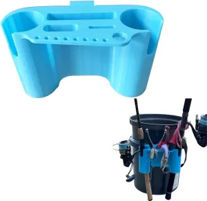 Bucket Fishing Rod Holder, Compatible with YETI LoadOut Bucket & 5 Gallon Buckets, Fishing Pole & Tackle Organizer for YETI Bucket Accessories