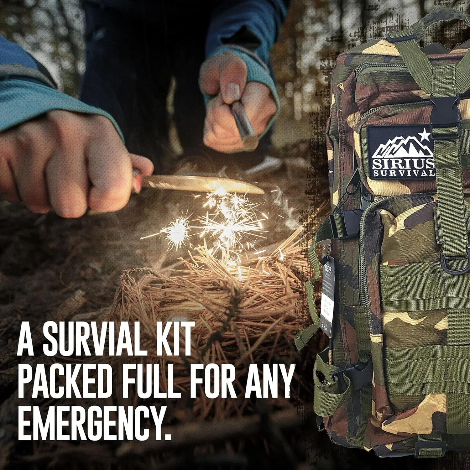 Bug Out Bag Backpack Bugout Kit Great for Family - Survival Backpack for Earthquakes, Hurricanes, Floods, Tornados, Fires & Other Disasters