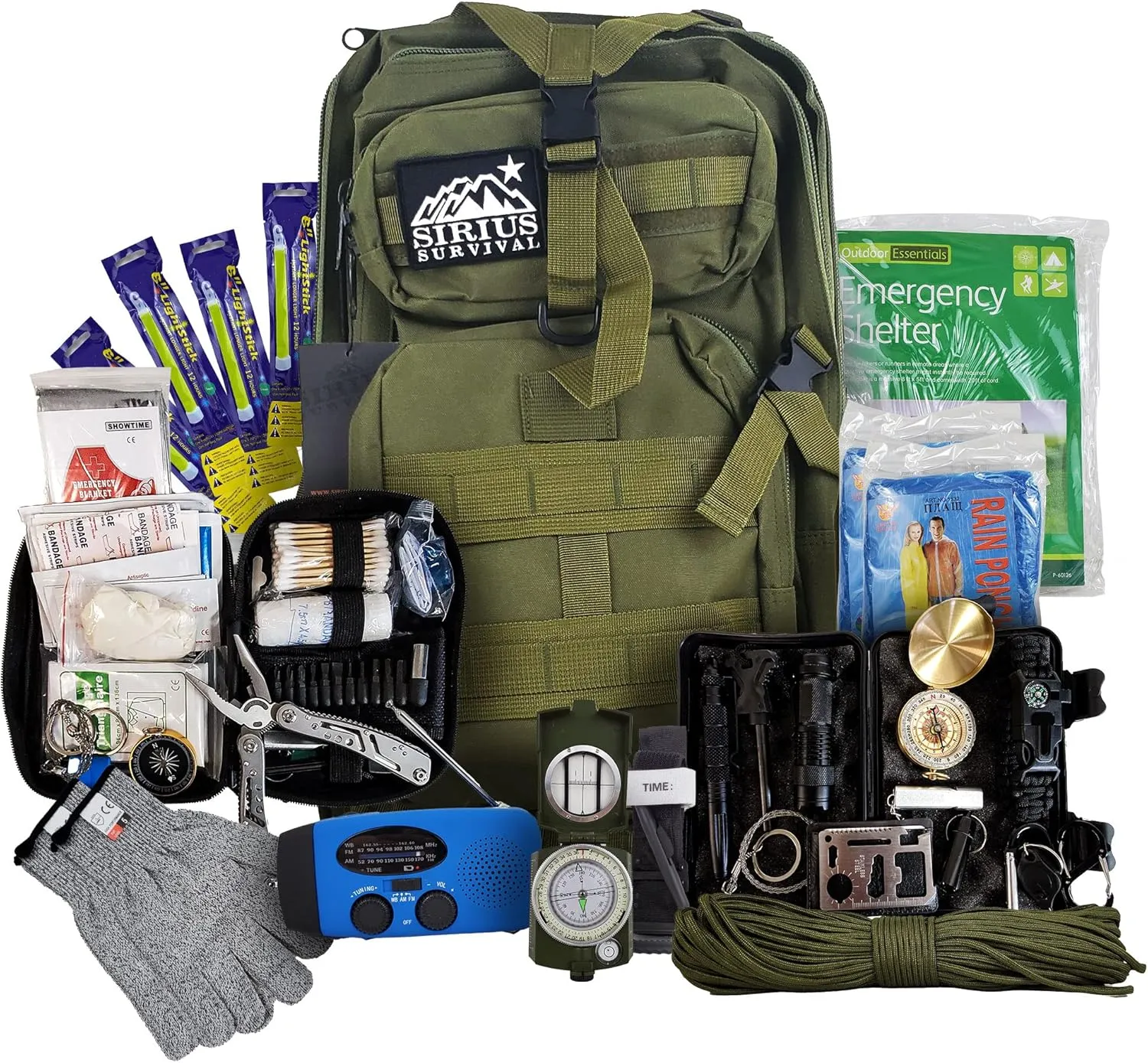 Bug Out Bag Backpack Bugout Kit Great for Family - Survival Backpack for Earthquakes, Hurricanes, Floods, Tornados, Fires & Other Disasters
