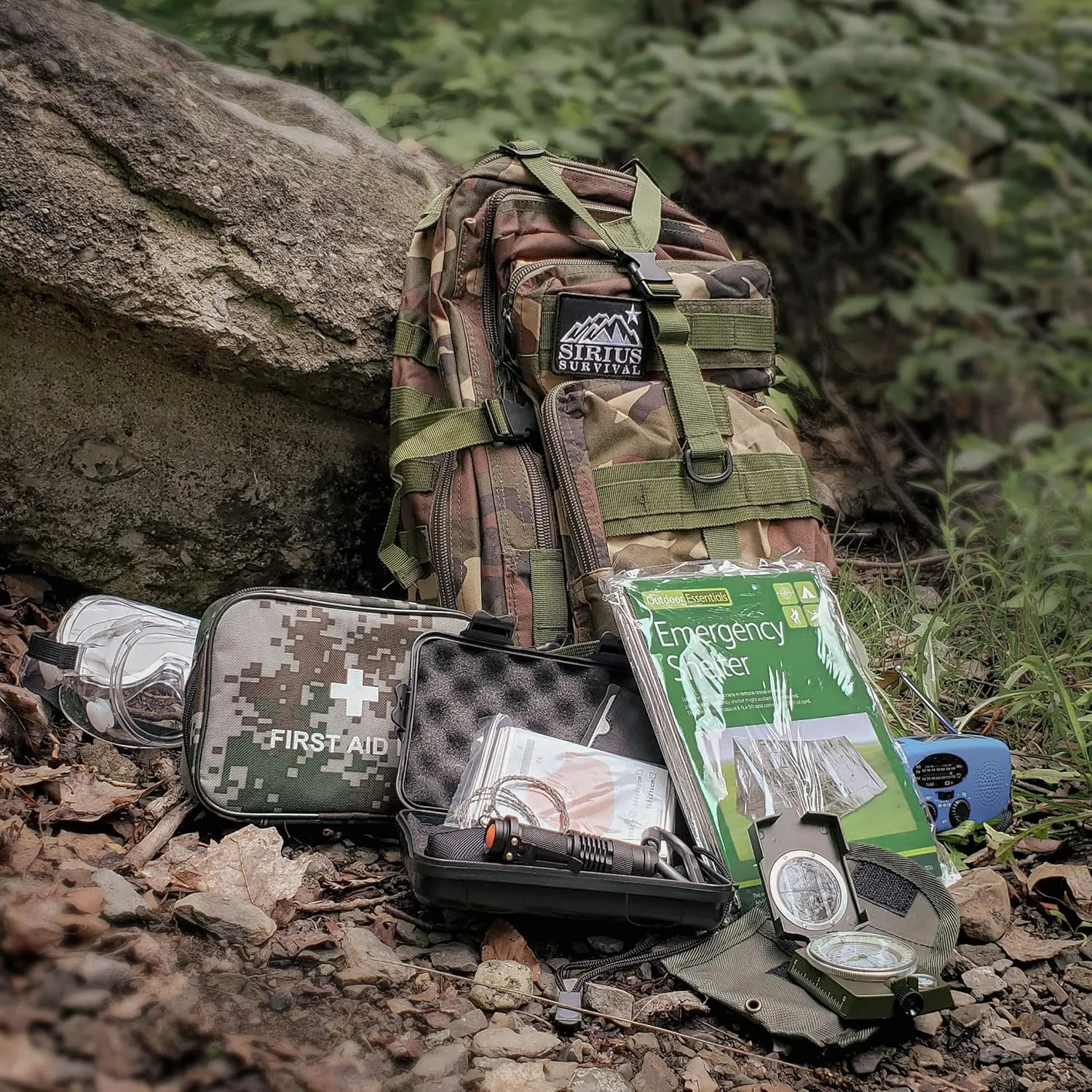 Bug Out Bag Backpack Bugout Kit Great for Family - Survival Backpack for Earthquakes, Hurricanes, Floods, Tornados, Fires & Other Disasters