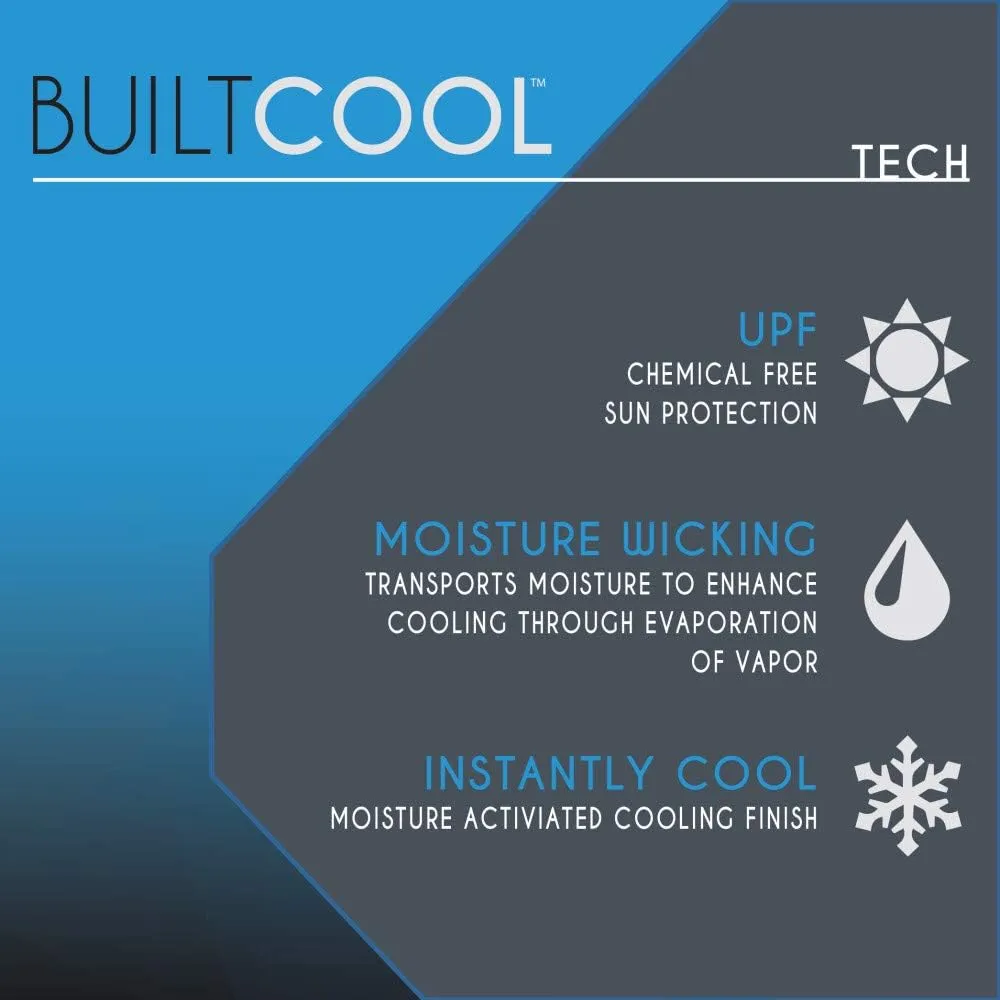 BUILTCOOL Adult Cooling Towel - Men & Women Chilly, Lightweight, Soft, Neck and Face Cooling Towel for Sport, Camping, Hunting, One Size, Blaze, 3 Pack