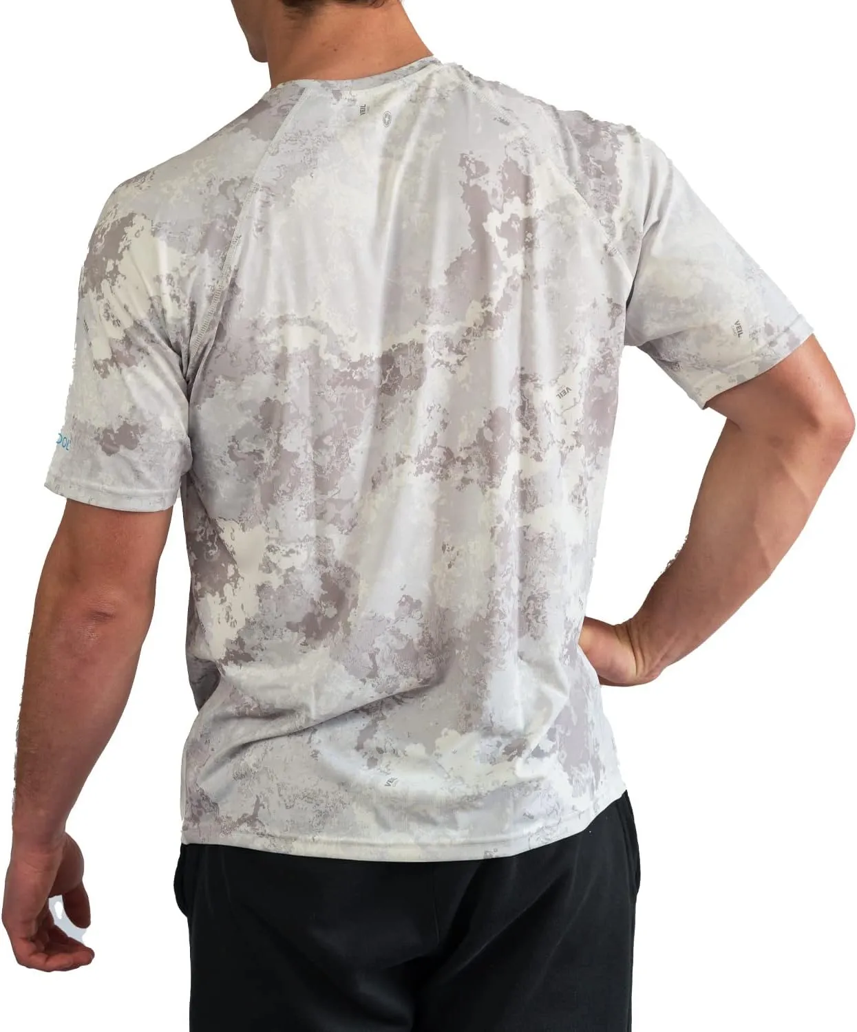 BUILTCOOL Men’s Crew Neck Raglan Shirt – Quick Dry Shirts for Men, Instant Cooling Moisture Wicking, UPF 50 Sun Protection