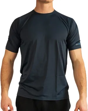 BUILTCOOL Men’s Crew Neck Raglan Shirt – Quick Dry Shirts for Men, Instant Cooling Moisture Wicking, UPF 50 Sun Protection