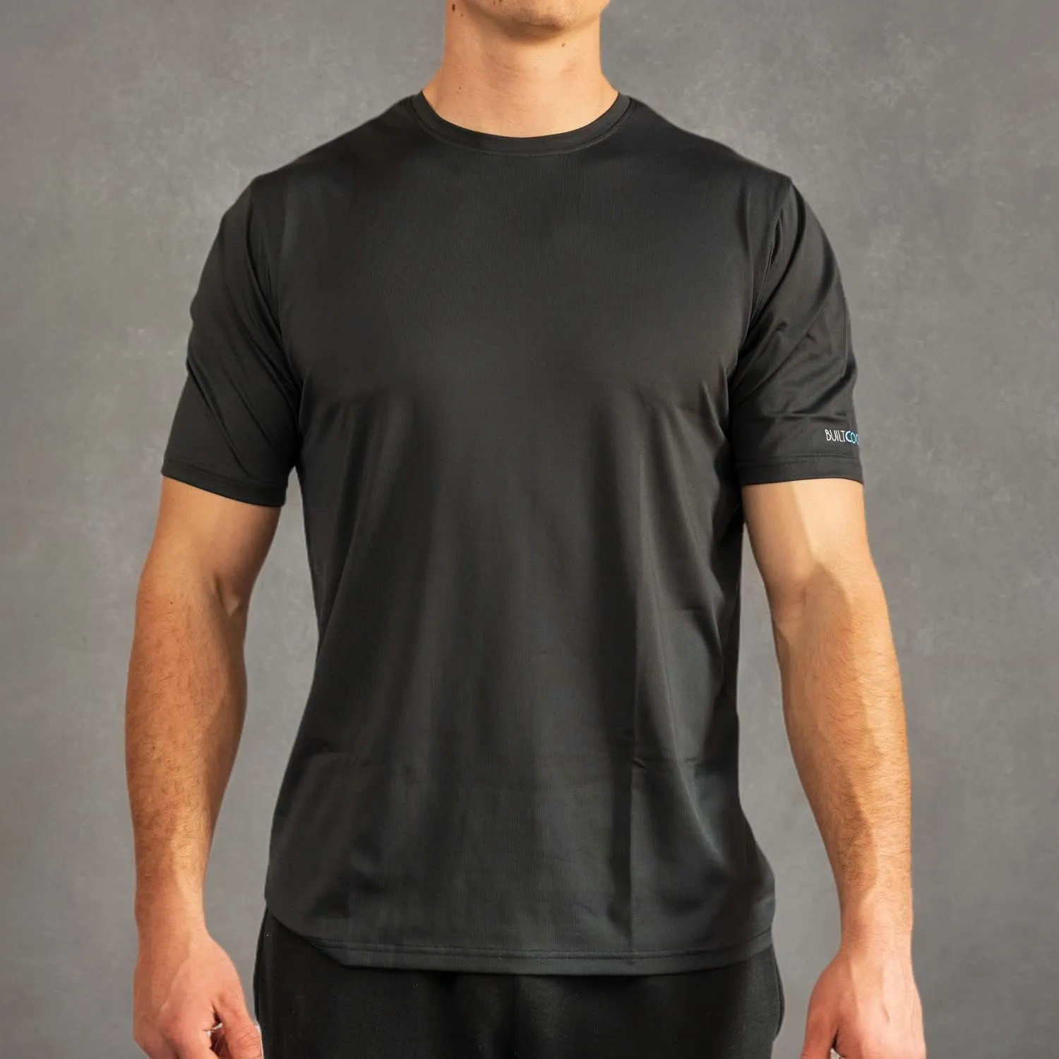 BUILTCOOL Men’s Crew Neck Shirt – Quick Dry Shirts for Men, Instant Cooling Moisture Wicking, UPF 50 Sun Protection