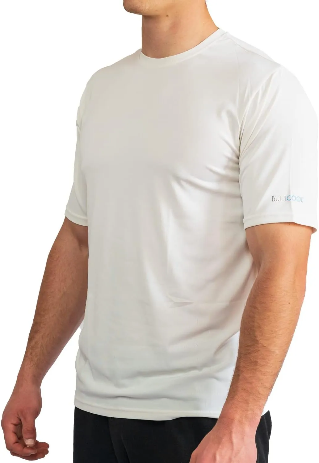 BUILTCOOL Men’s Crew Neck Shirt – Quick Dry Shirts for Men, Instant Cooling Moisture Wicking, UPF 50 Sun Protection