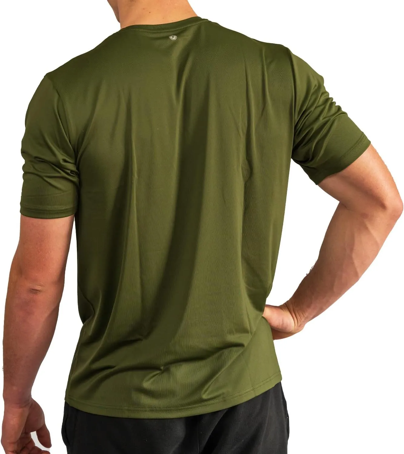 BUILTCOOL Men’s Crew Neck Shirt – Quick Dry Shirts for Men, Instant Cooling Moisture Wicking, UPF 50 Sun Protection