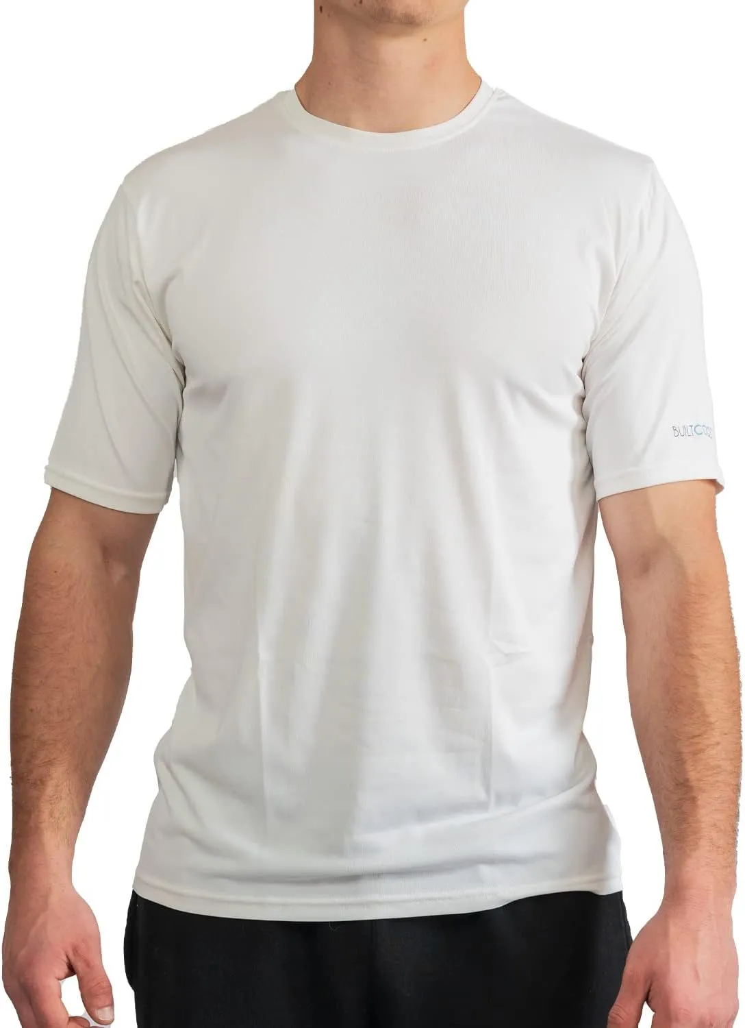 BUILTCOOL Men’s Crew Neck Shirt – Quick Dry Shirts for Men, Instant Cooling Moisture Wicking, UPF 50 Sun Protection