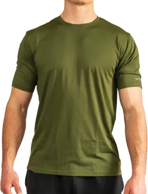 BUILTCOOL Men’s Crew Neck Shirt – Quick Dry Shirts for Men, Instant Cooling Moisture Wicking, UPF 50 Sun Protection