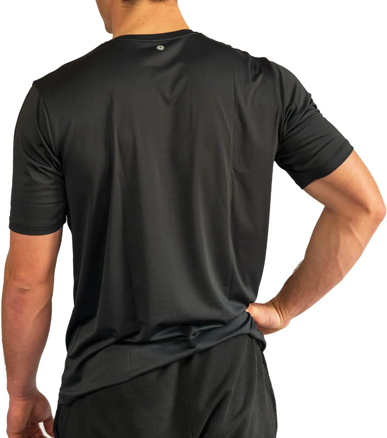 BUILTCOOL Men’s Crew Neck Shirt – Quick Dry Shirts for Men, Instant Cooling Moisture Wicking, UPF 50 Sun Protection