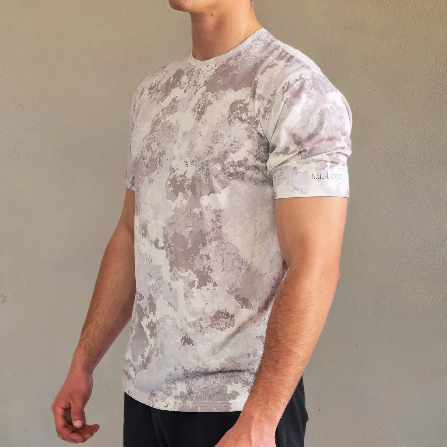BUILTCOOL Men’s Crew Neck Shirt – Quick Dry Shirts for Men, Instant Cooling Moisture Wicking, UPF 50 Sun Protection