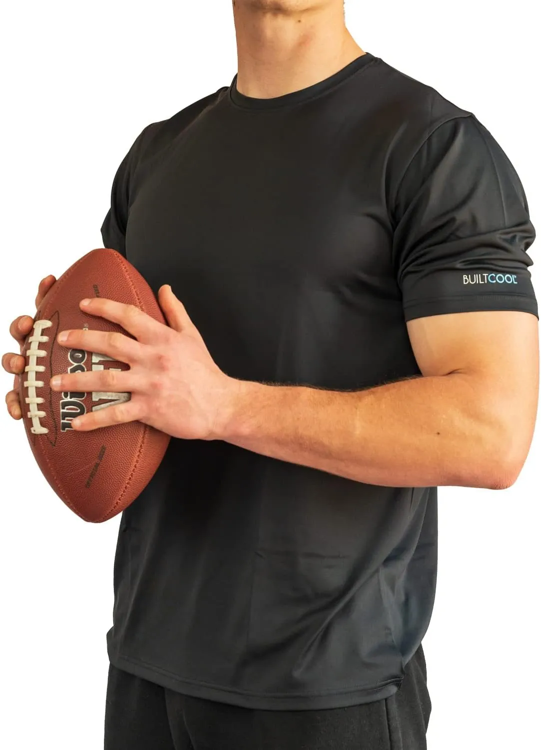 BUILTCOOL Men’s Crew Neck Shirt – Quick Dry Shirts for Men, Instant Cooling Moisture Wicking, UPF 50 Sun Protection