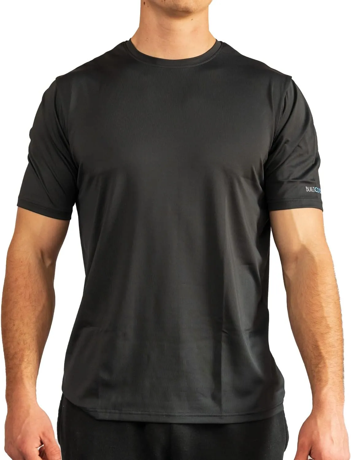 BUILTCOOL Men’s Crew Neck Shirt – Quick Dry Shirts for Men, Instant Cooling Moisture Wicking, UPF 50 Sun Protection