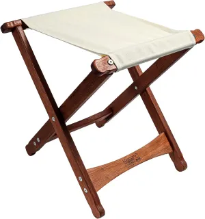 BYER OF MAINE, Pangean, Folding Stool, Natural, Hardwood, Easy to Fold and Carry, Wood Folding Stool, Canvas Camp Stool, Perfect for Camping, Matches All Furniture in The Pangean Line