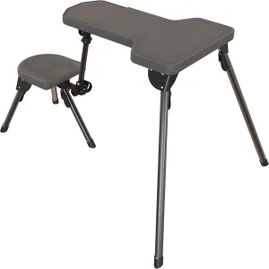Caldwell Stable Table Lite with Weatherproof Tabletop, Ambidextrous Seat and Fully Collapsible Design for Easy Transport and Outdoor Target Shooting