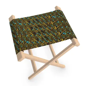 Camo Yahuah 01-01 Blue Designer Folding Stool