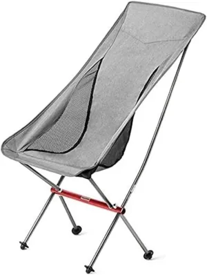 Camp Chair Portable Fishing Chairs Outdoor Camping High Back Chair Ultralight Seater,Camping Folding Chair/Grey