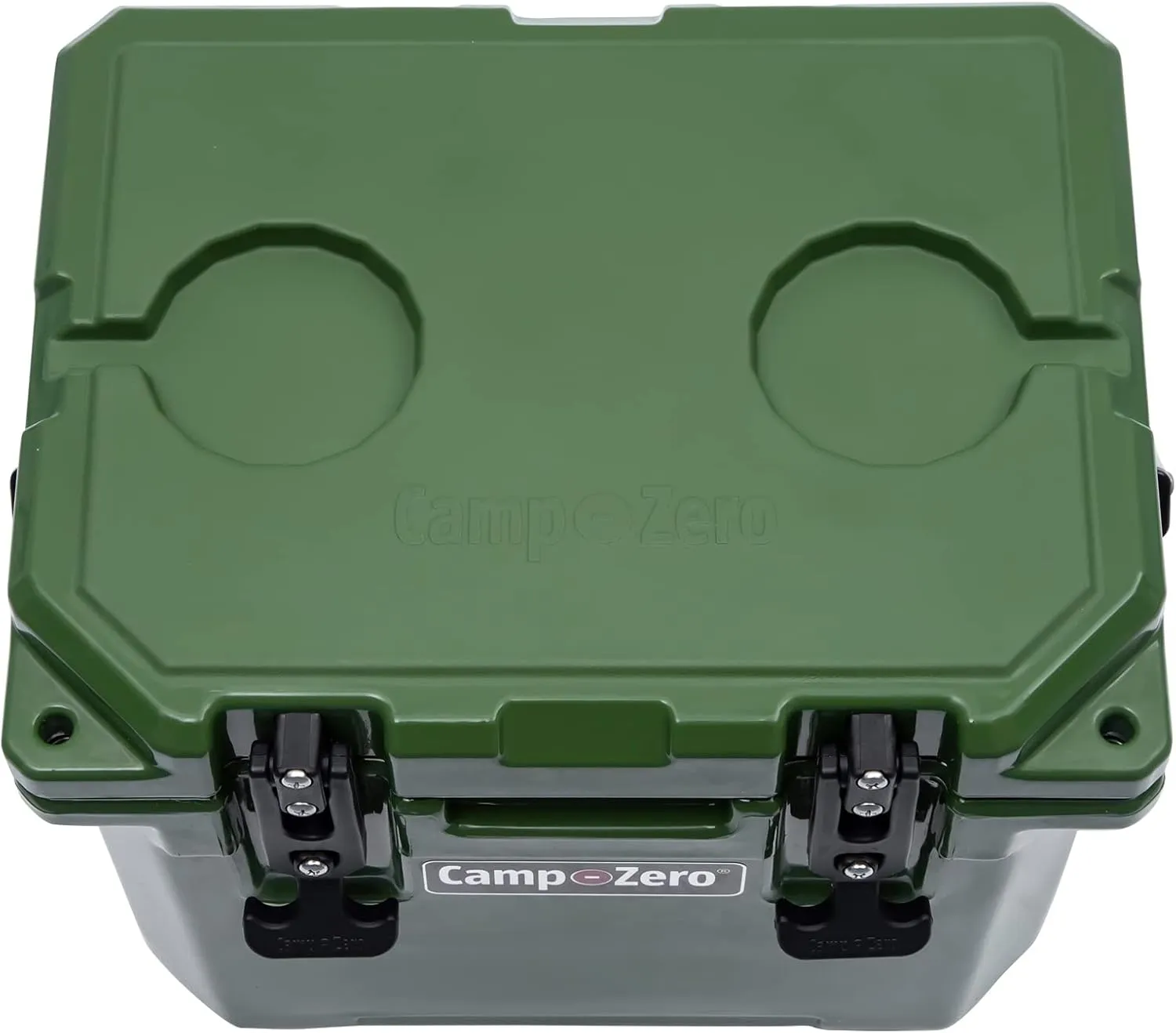CAMP-ZERO 10L-10.6 Quart Portable Hard Cooler Ice Chest, Perfect for Drinks, Lunch, Beach, Picnics, Boating, Camping and Travel with 2 Molded-in Cup Holders and Folding Aluminum Handle