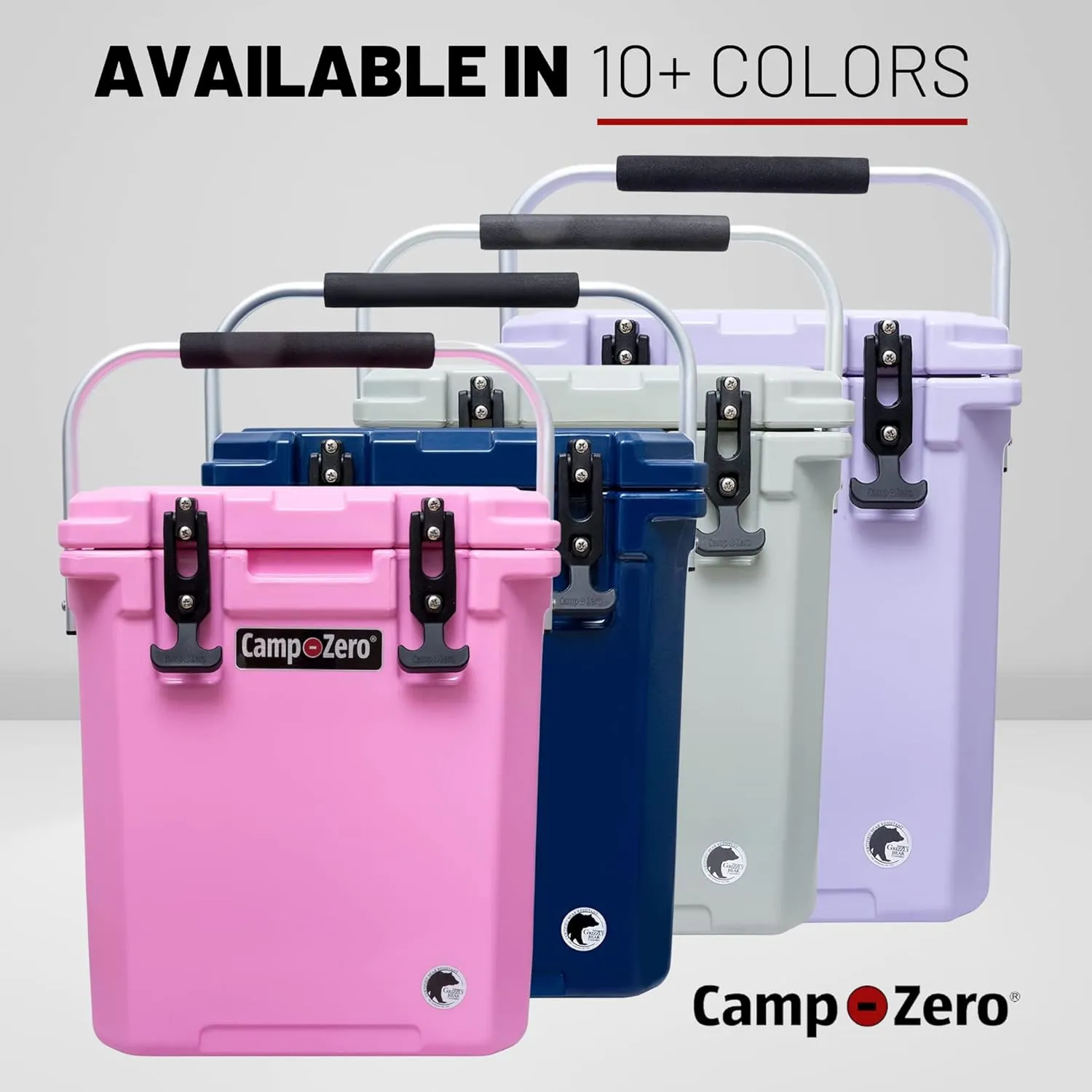 CAMP-ZERO 16L-16.9 Quart Portable Hard Cooler with Divider, Perfect for Drinks, Wine Bottles, Lunch, Beach, Picnics, Boating, Camping, Travel with 2 Molded-in Cup Holders and Folding Aluminum Handle
