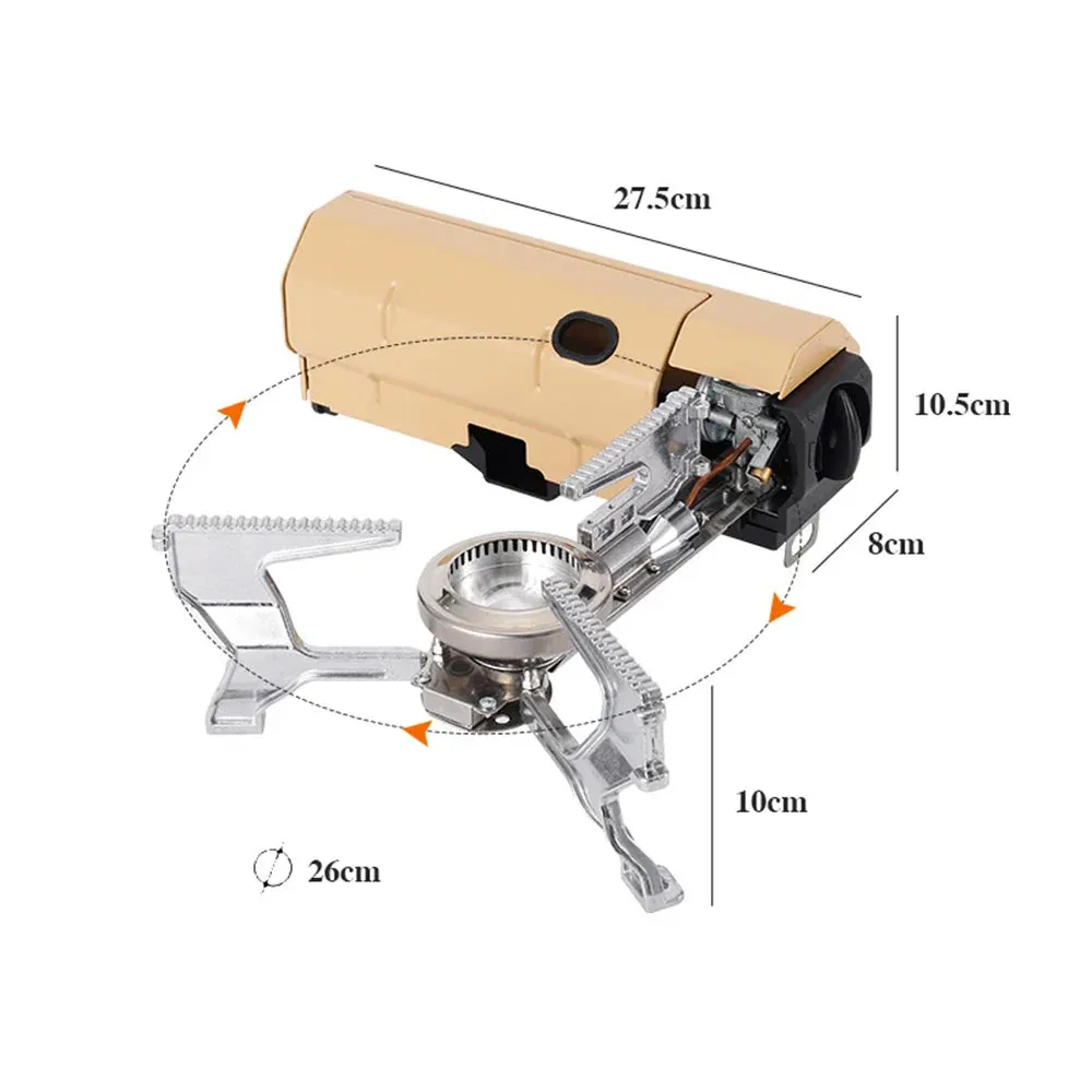 Camping Cassette Stove 2600W Portable Folding Gas Stove Outdoor Hiking BBQ Travel Cooking Grill Cooker Gas Burner Heating System