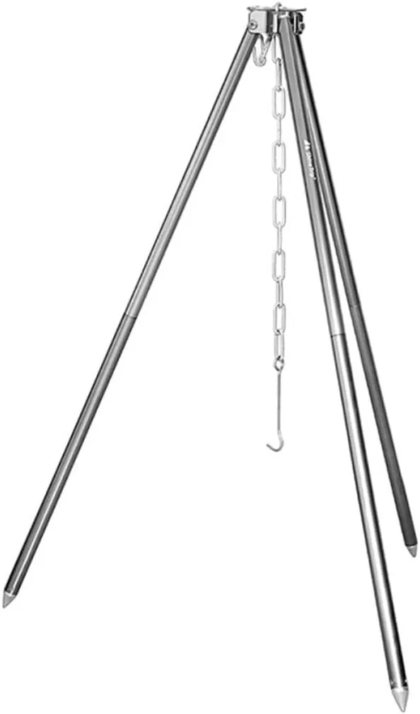 Camping Cookware Rack Bonfire Cooking Tripod Outdoor Cooking Equipment Camping Set Easy to Assemble and Store