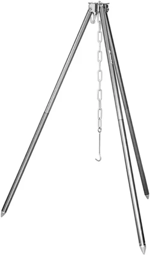 Camping Cookware Rack Bonfire Cooking Tripod Outdoor Cooking Equipment Camping Set Easy to Assemble and Store