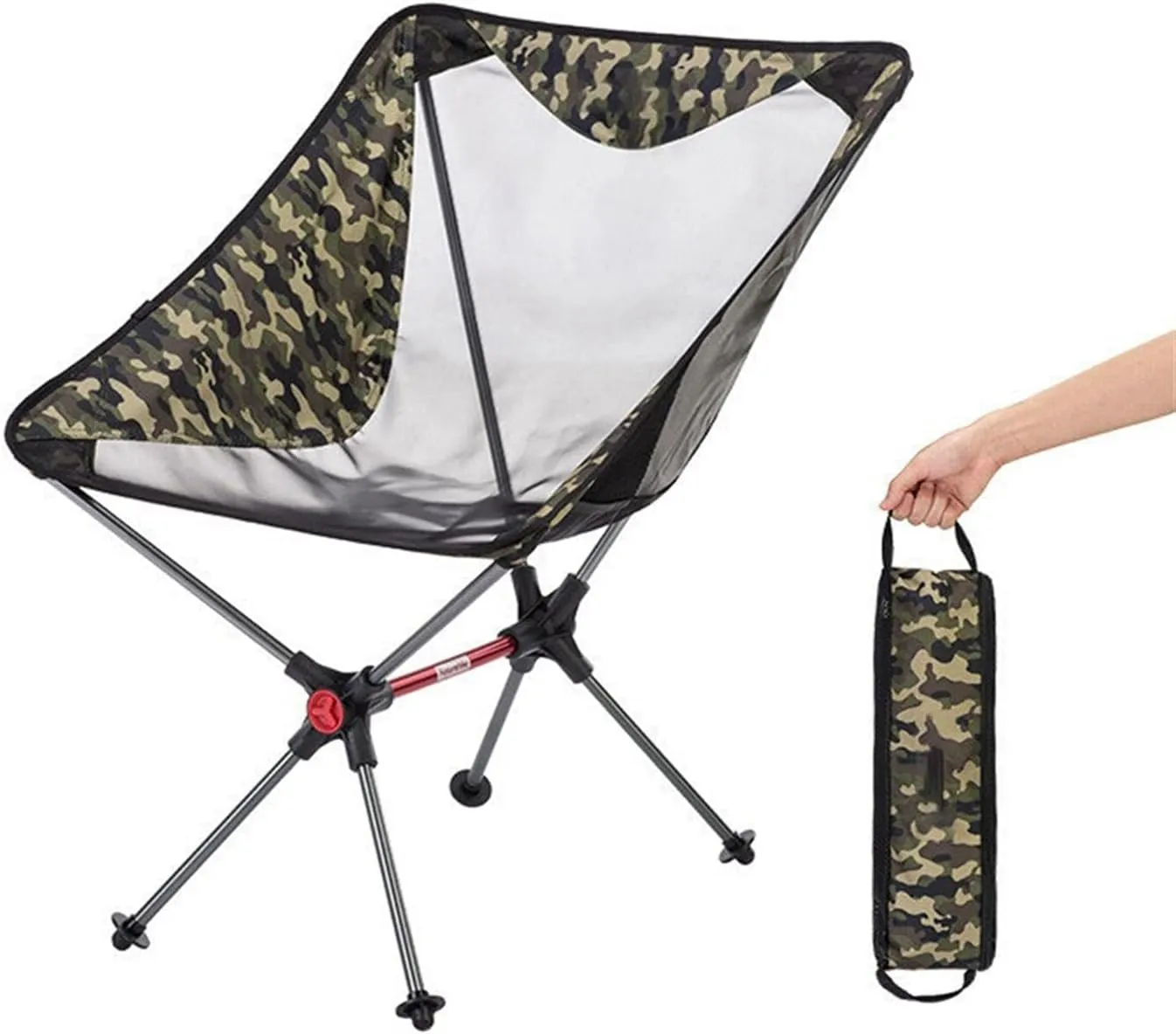Camping Folding Stools Camping Folding Moon Chair Aluminum Tube Two Step Quick Set Portable Bracket Back Picnic Fishing Tools Chair