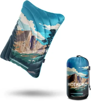 Camping Pillow,Supportive Compressible Travel Pillow Large Size Lightweight Camp Pillow with Storage Bag for Camping,Hiking,Backpacking,Airplane