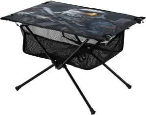 Camping Table Lightweight Portable Folding Table with Mesh Storage Net Eagle Vulture Soldier Ideal for Camping Hiking Beach Picnic Travel Backyard