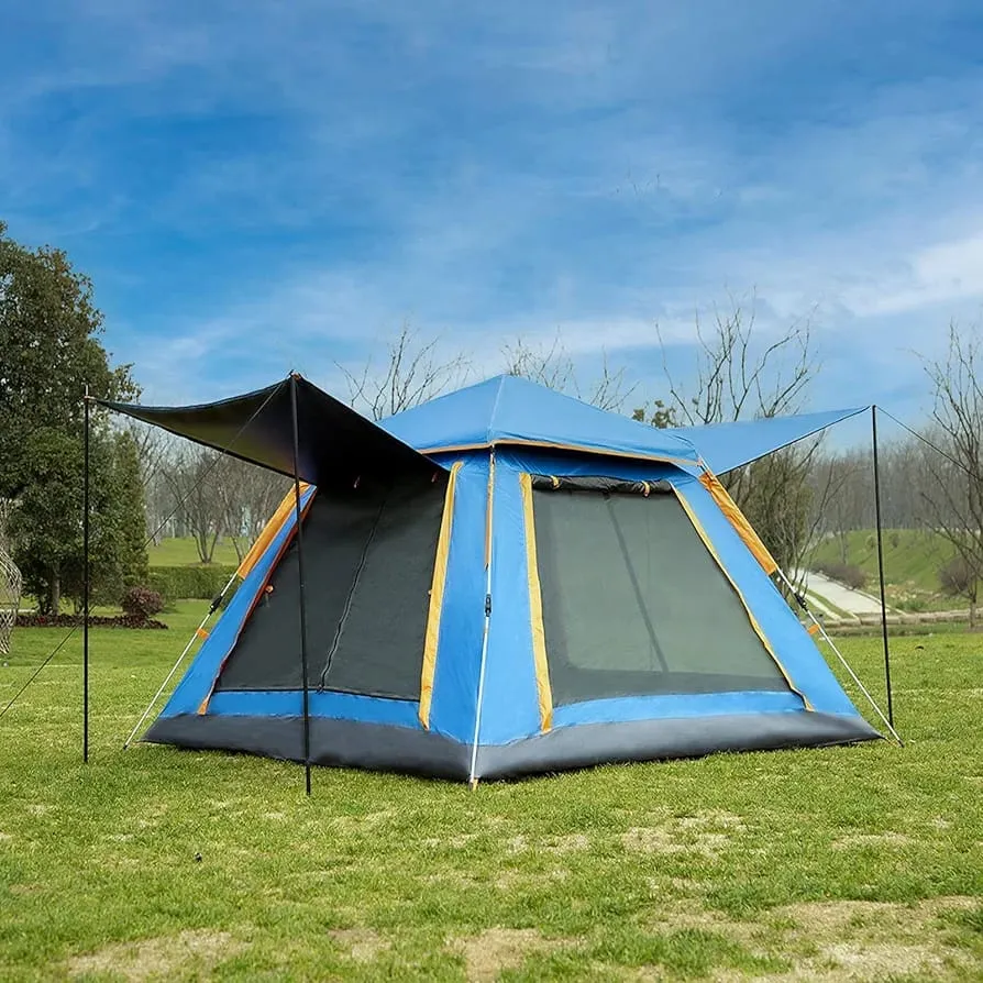 Camping Tent, 6-8 Person Family Tent Instant Easy Set up Tent with Carry Bag, Waterproof Windproof Pop Up Tent for Camping, Hiking, Mountaineering