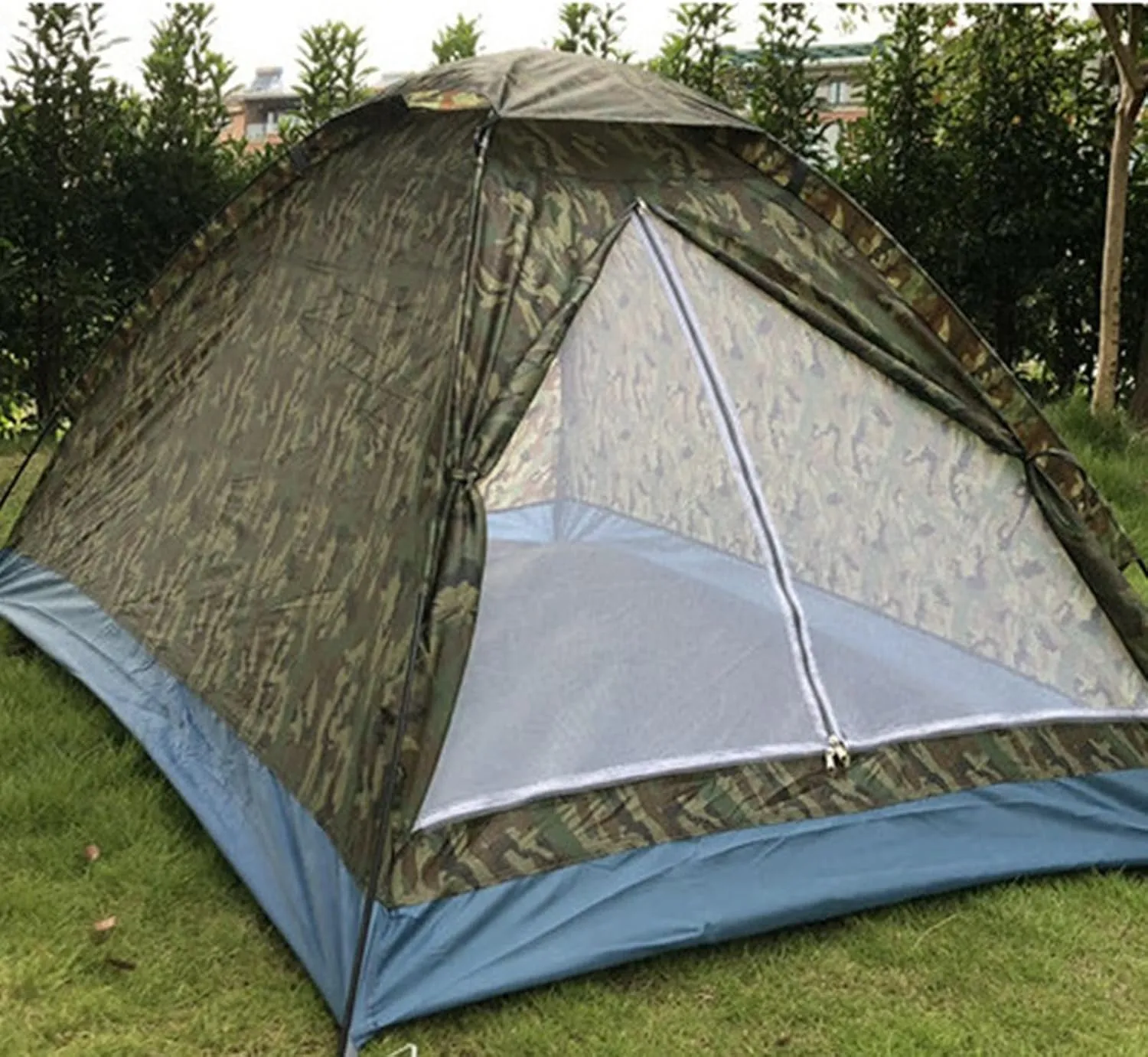 Camping tent Sun Shade Tent for Beach Grassland Camping Shelter Travel Tourist Tarp Camouflage Outdoor Awnings Hunting Equipment, Army Green