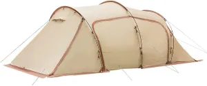 Camping Tent with Porch for 4 Person, Family Tunnel Tent Easy Setup Large Instant Cabin Tent for Backpacking Bikepacking Survival Hiking Mountaineering
