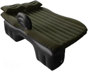 Car Air Mattress for Porsche Cayenne (1st Gen) 2003–2010, Inflatable Back Seat Sleeping Pad with Pump & 2 Pillows, Folding Portable Camping Bed for Travel& Road Trips,Black