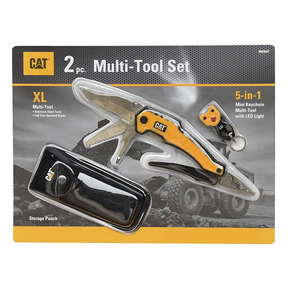 Cat Multi Tool and Mini Keychain Multi-Tool Set