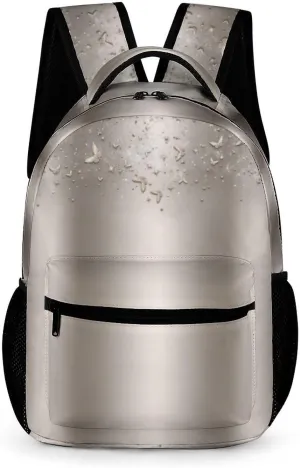 Champagne Shimmer Sparkle Flutter Butterfly Cute, Compact, Lightweight, Waterproof Backpack Suitable for Outdoor Use