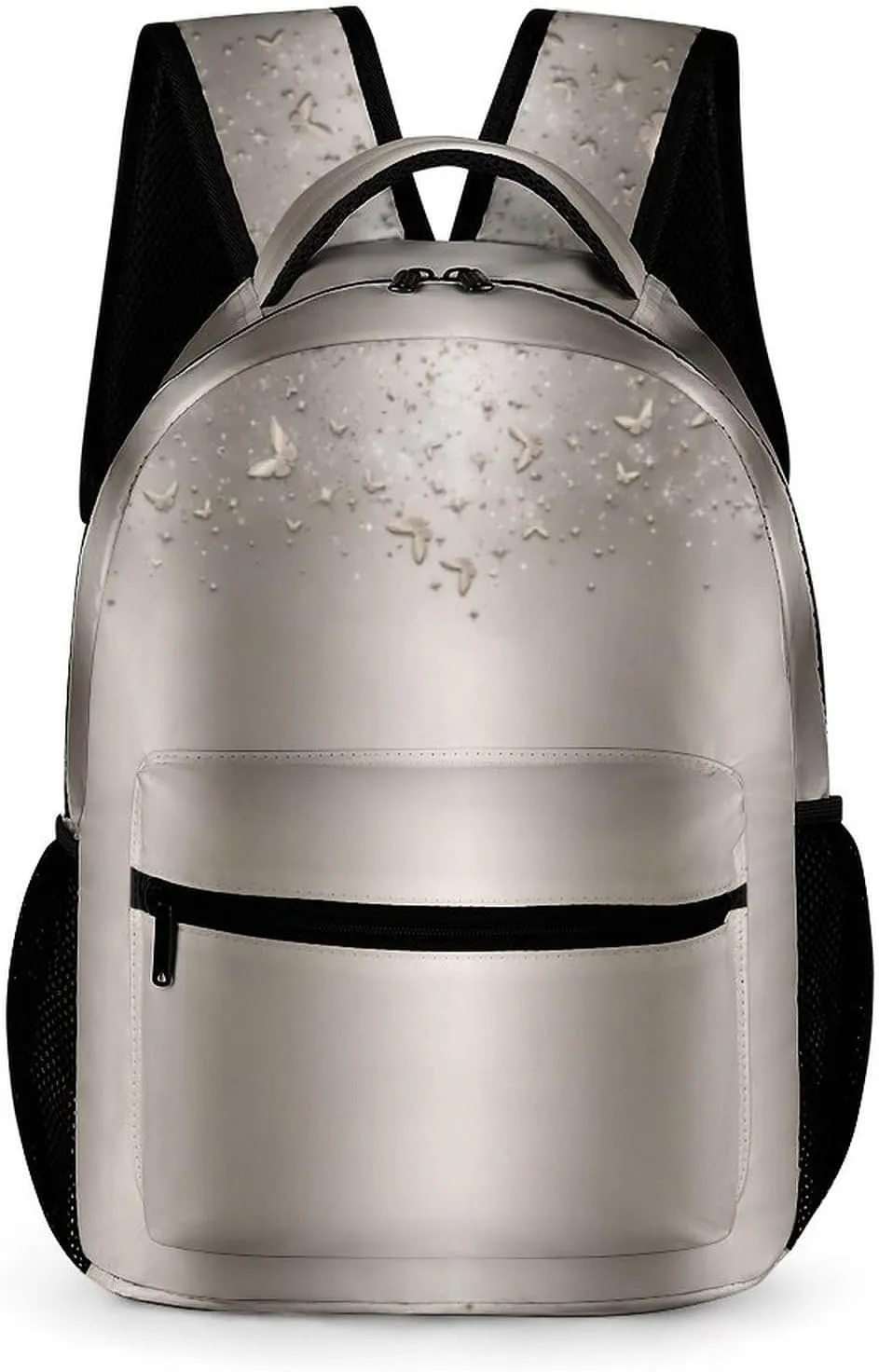 Champagne Shimmer Sparkle Flutter Butterfly Cute, Compact, Lightweight, Waterproof Backpack Suitable for Outdoor Use