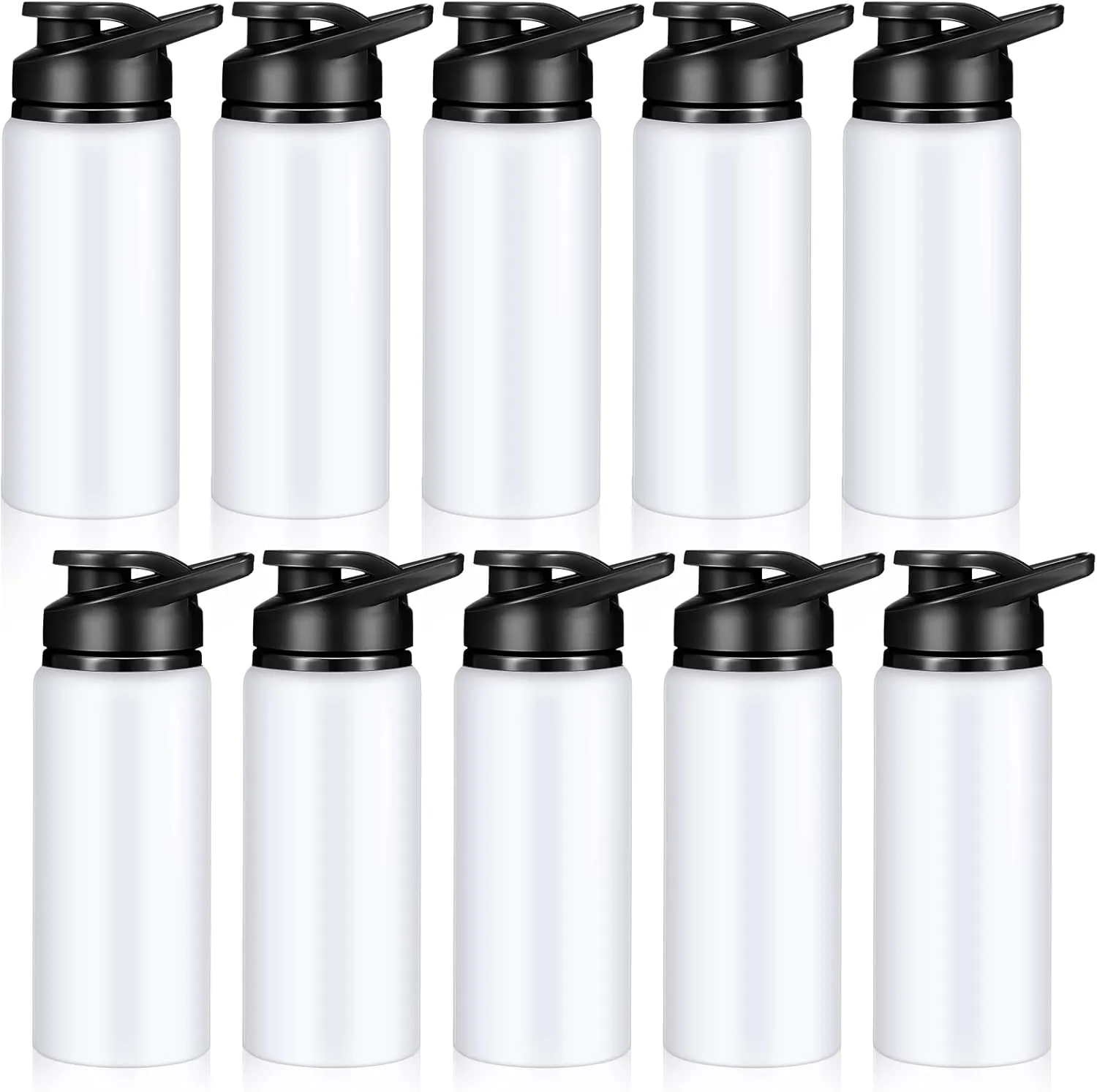 CHENGU Water Bottle Bulk 20 oz Aluminum Reusable Bottles Lightweight Snap Lid Water Cups Easy Carry Leak Proof Travel Tumbler for Gym Sports Camping Hiking Fishing