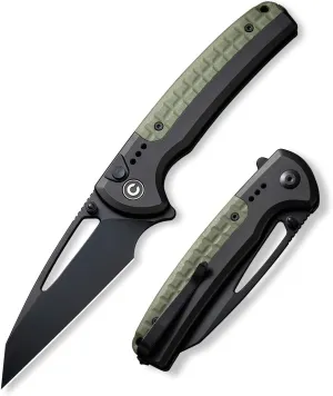 CIVIVI Sentinel Strike Pocket Knife with Glass Breaker, Utility Folding Knife for Outdoor EDC, 3.7" Reverse Tanto Blade, Aircraft Grade Aluminum Handle with FRN Integral Spacer C22025B-3