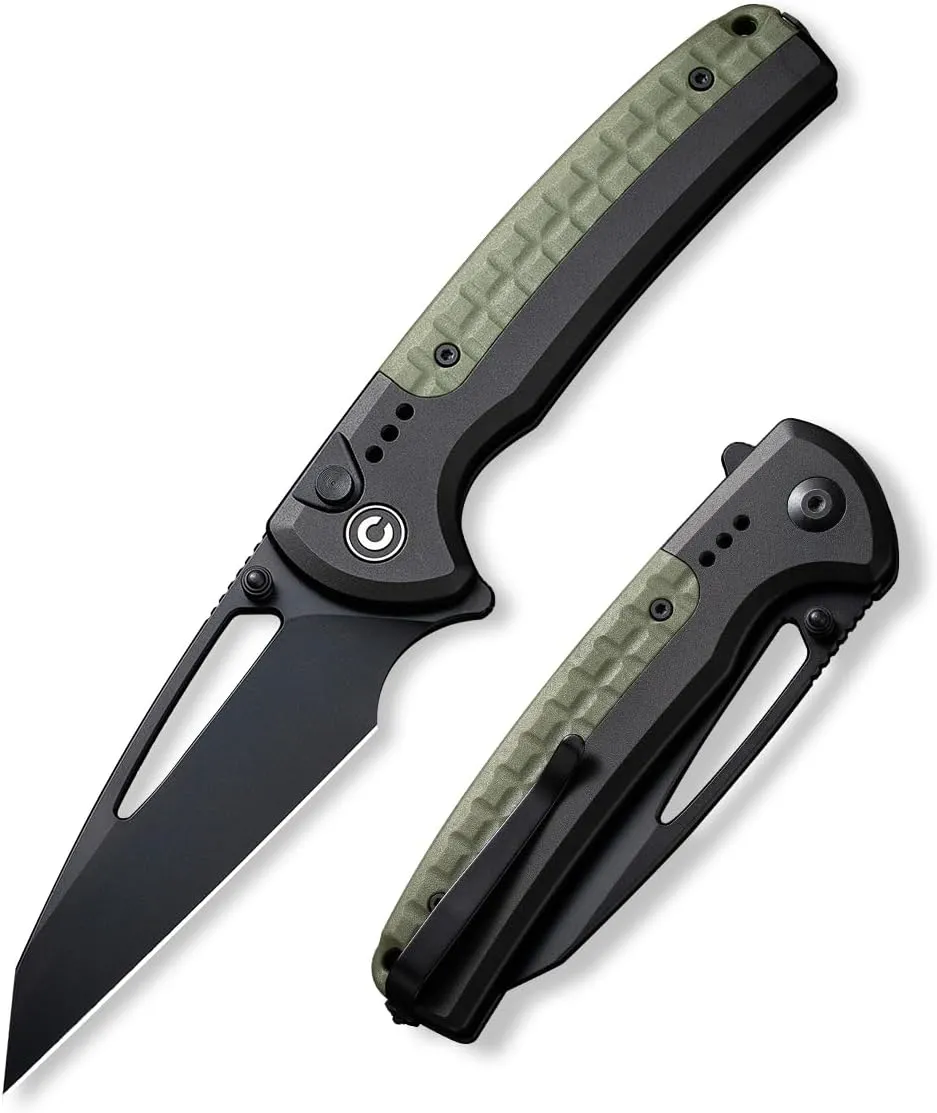 CIVIVI Sentinel Strike Pocket Knife with Glass Breaker, Utility Folding Knife for Outdoor EDC, 3.7" Reverse Tanto Blade, Aircraft Grade Aluminum Handle with FRN Integral Spacer C22025B-3