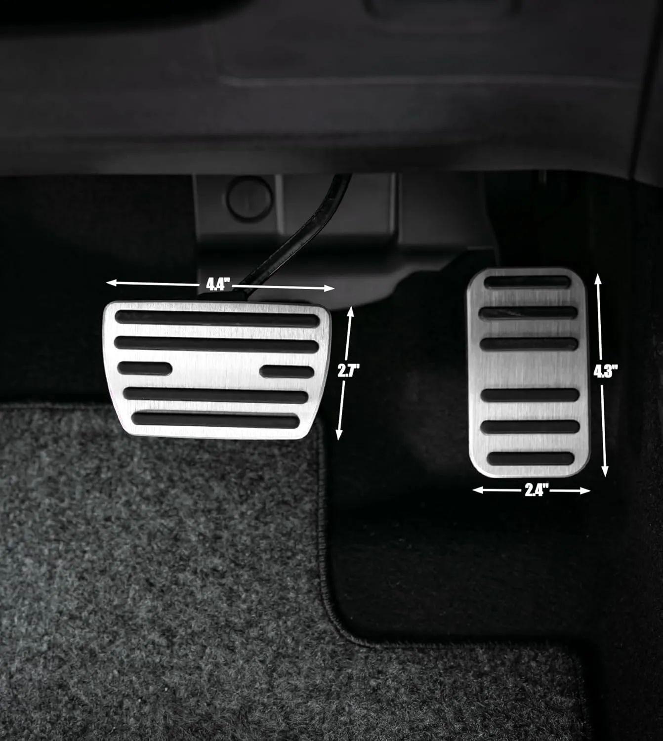 CKE Compatible with Honda Civic CRV Odyssey Pilot Passport Ridgeline Insight Accessories Sporty Car Pedals Foot Pedal Covers Brake and Accelerator Pedal Pads -Silver