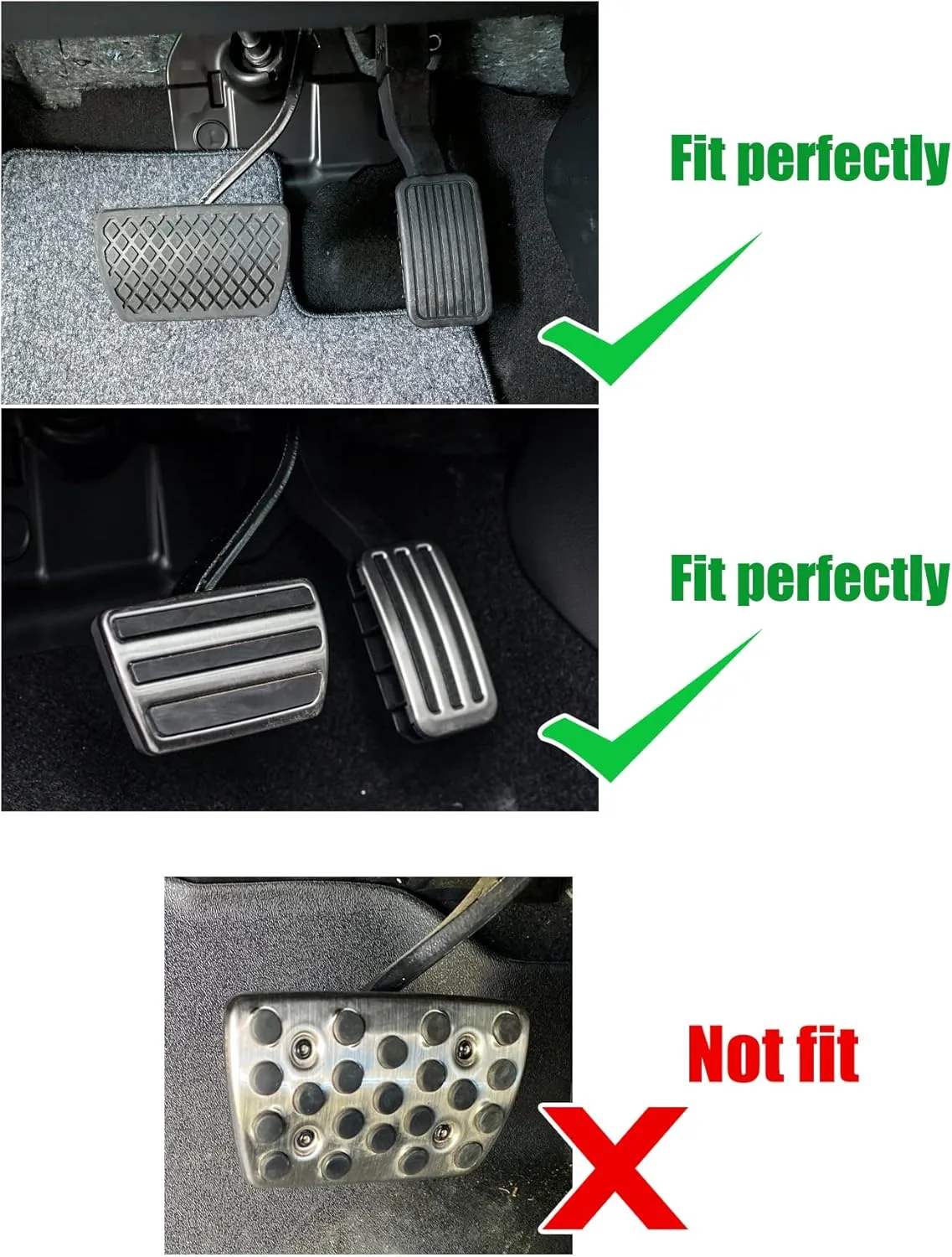 CKE Compatible with Honda Civic CRV Odyssey Pilot Passport Ridgeline Insight Accessories Sporty Car Pedals Foot Pedal Covers Brake and Accelerator Pedal Pads -Silver