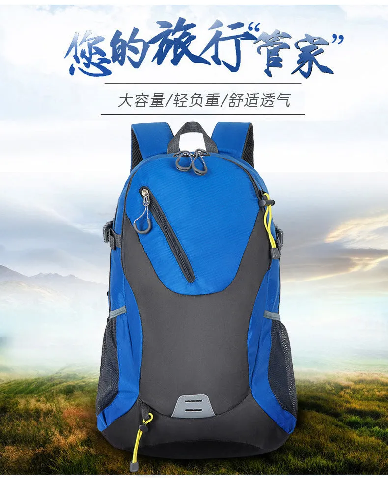 Classic 40L Outdoor Backpack – High-Quality Waterproof Travel Bag for Men & Women, Casual Patchwork Sport Backpack