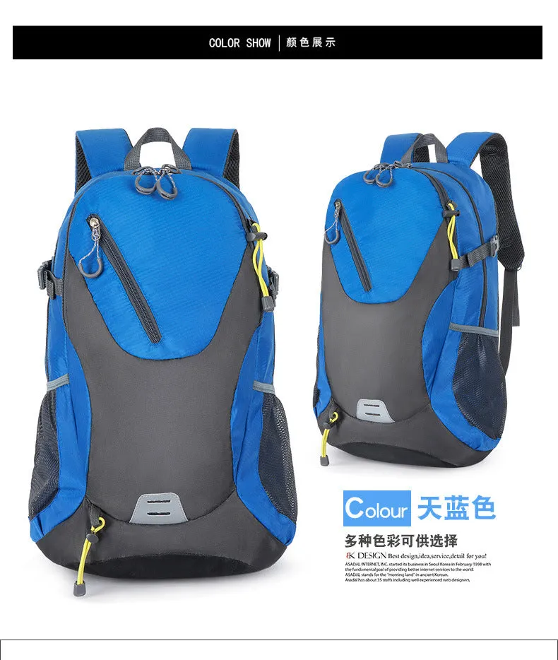 Classic 40L Outdoor Backpack – High-Quality Waterproof Travel Bag for Men & Women, Casual Patchwork Sport Backpack