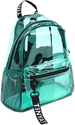 Clear Backpack, Heavy Duty Bag Transparent Backpack for Travel, Stadium, Work, Security, Sports (Gmerald Green)