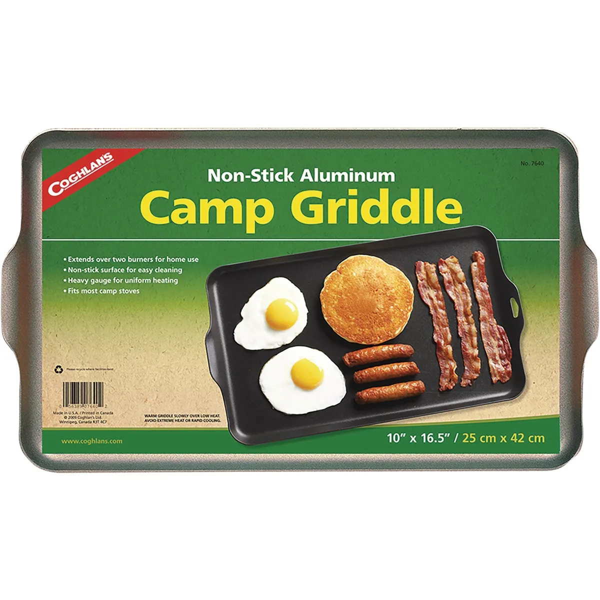 Coghlans 10 In. x 16.5 In. Non-Stick Aluminum 2-Burner Camp Stove Griddle