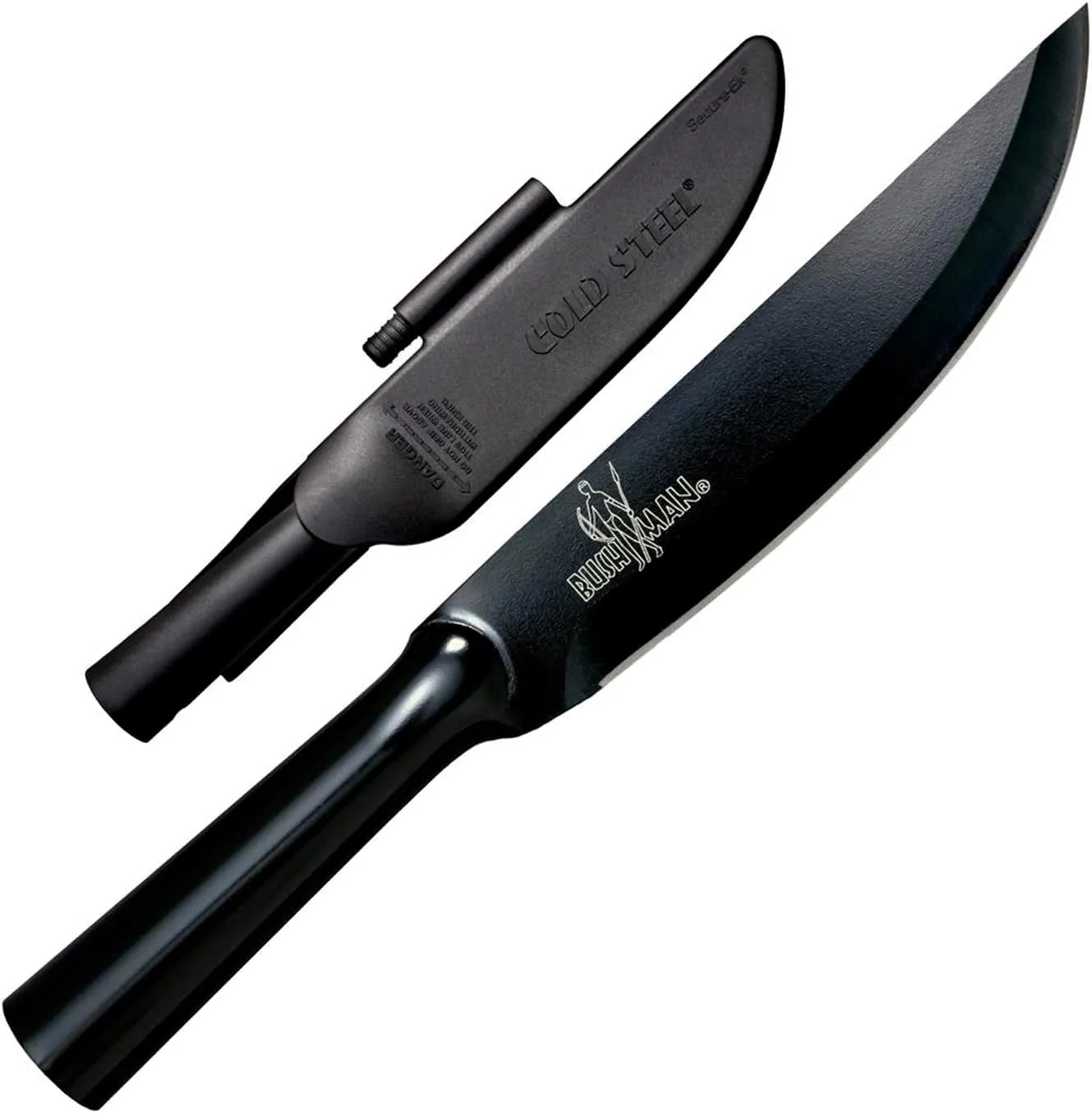 Cold Steel Bushman Durable Resistant 7" SK-5 High Carbon Fixed Blade Outdoor Survival Hunting Knife, 5.25" Hollow Handle, Secure-Ex Sheath with Ferrocerium Fire Steel